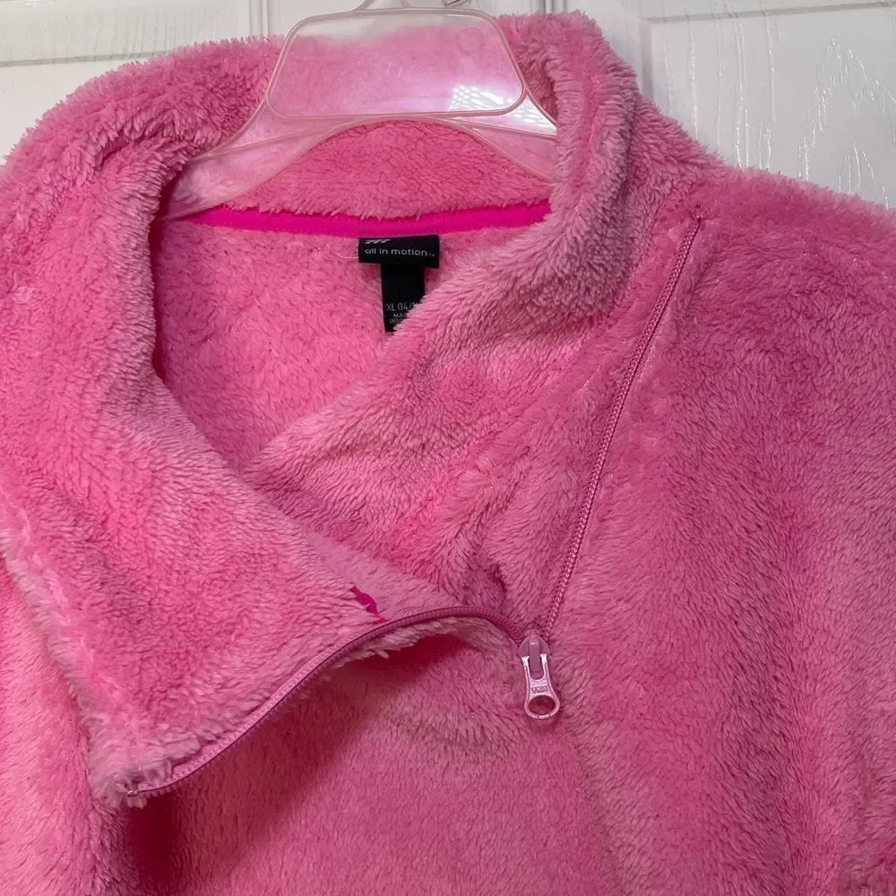 All in Motion Pink Fleece Sweatshirt with Turtleneck s xl 14/16